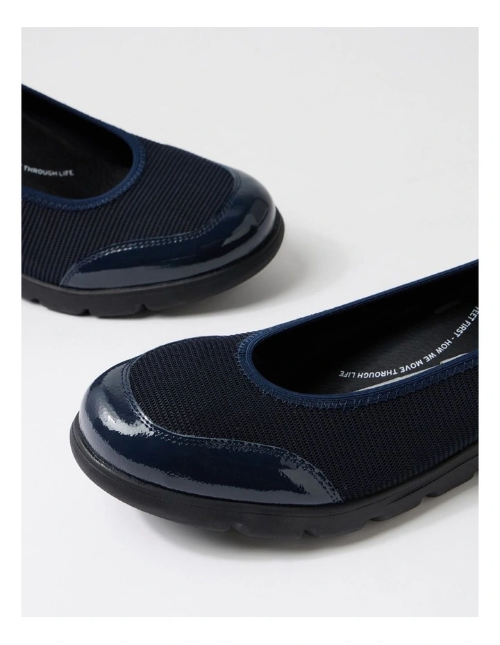 Brillion Navy Mix Flat Shoes image 5
