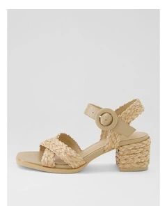 Buzzko Natural Syn Raffia Sandals