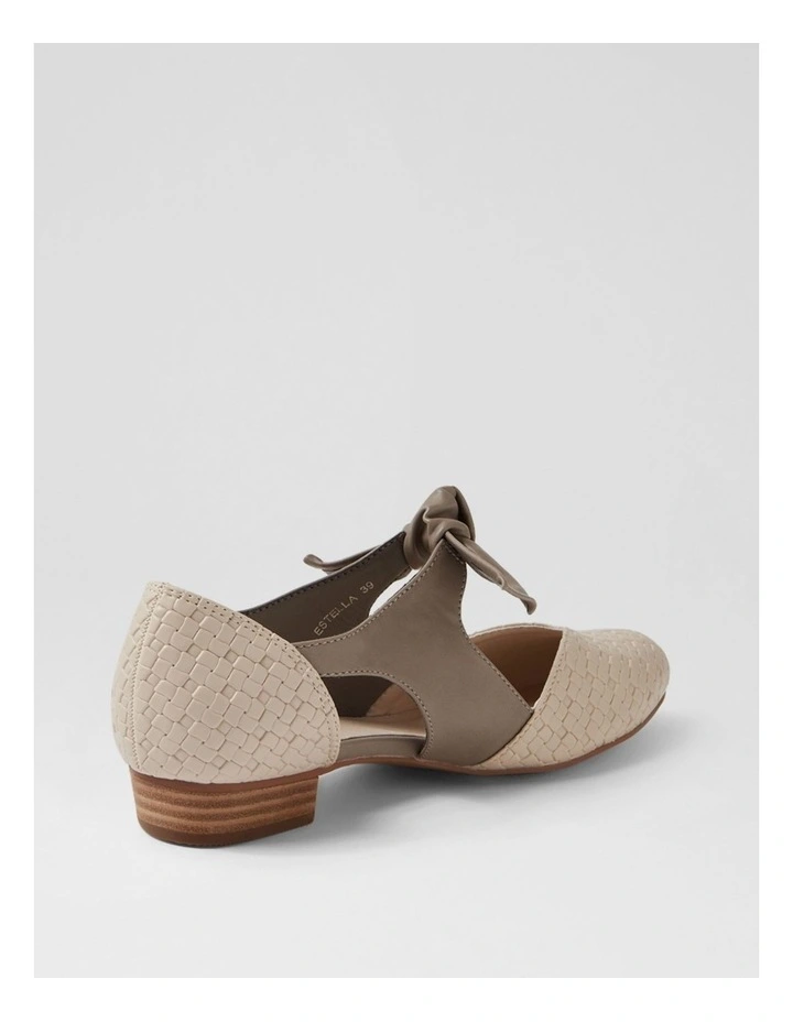 Estella Putty Taupe Embossed Flat Shoes image 3