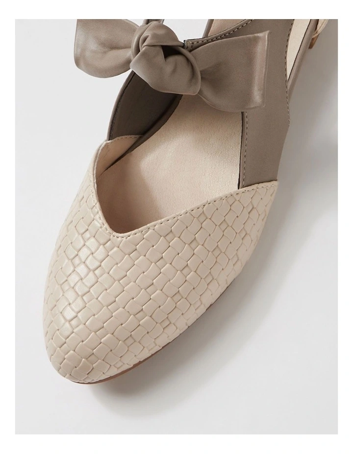 Estella Putty Taupe Embossed Flat Shoes image 4