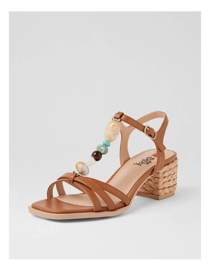 Balini Tan Block Heel Sandals image 2