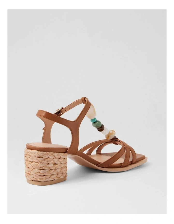 Balini Tan Block Heel Sandals image 3