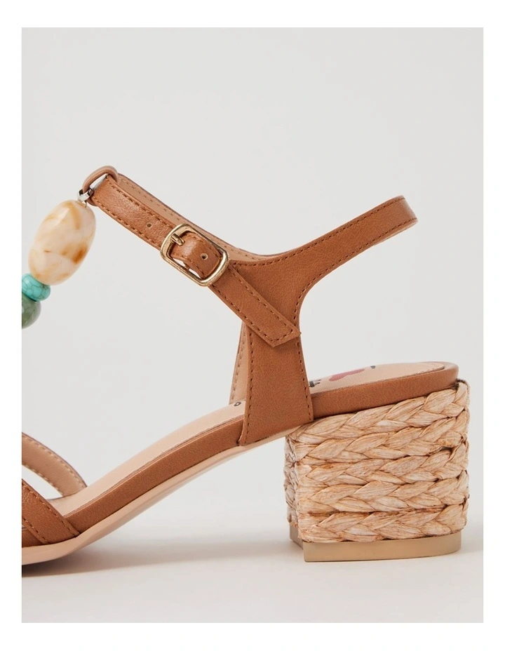 Balini Tan Block Heel Sandals image 5
