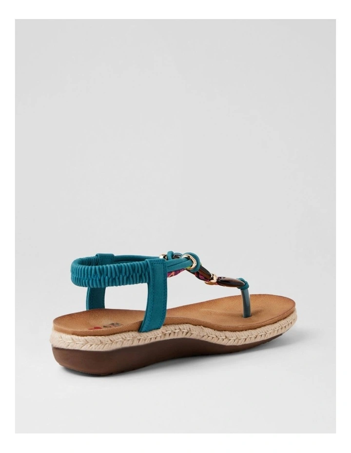 Liggy Teal Nubuck Pu Thongs image 3