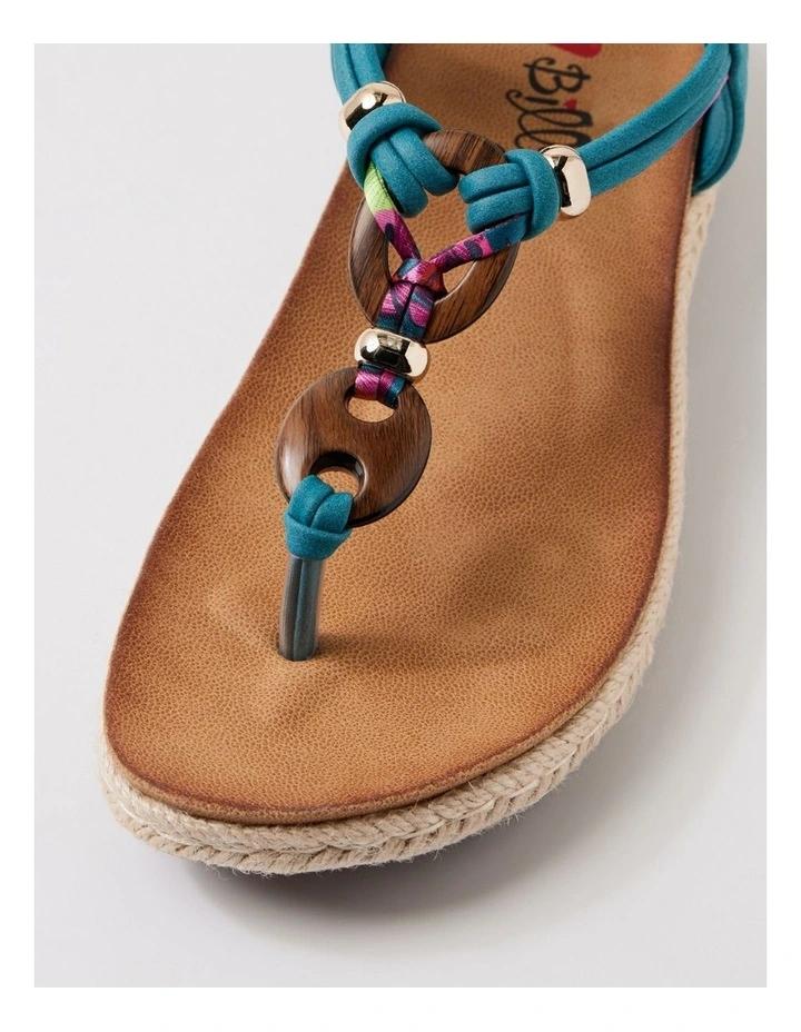 Liggy Teal Nubuck Pu Thongs image 4