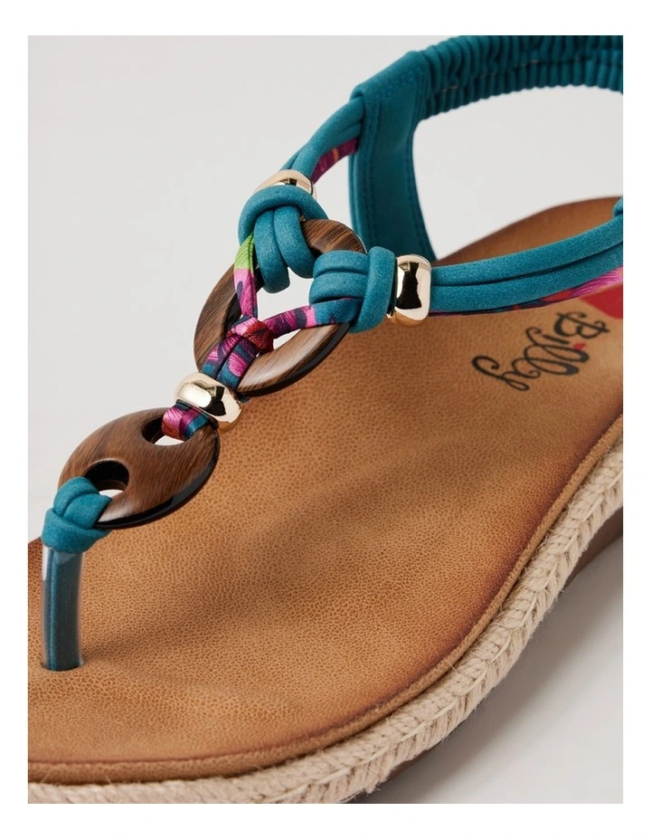 Liggy Teal Nubuck Pu Thongs image 5