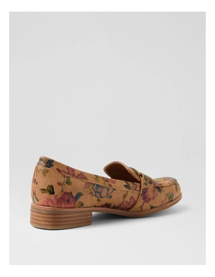 Hisho Tan Flower Hatch Loafers image 3