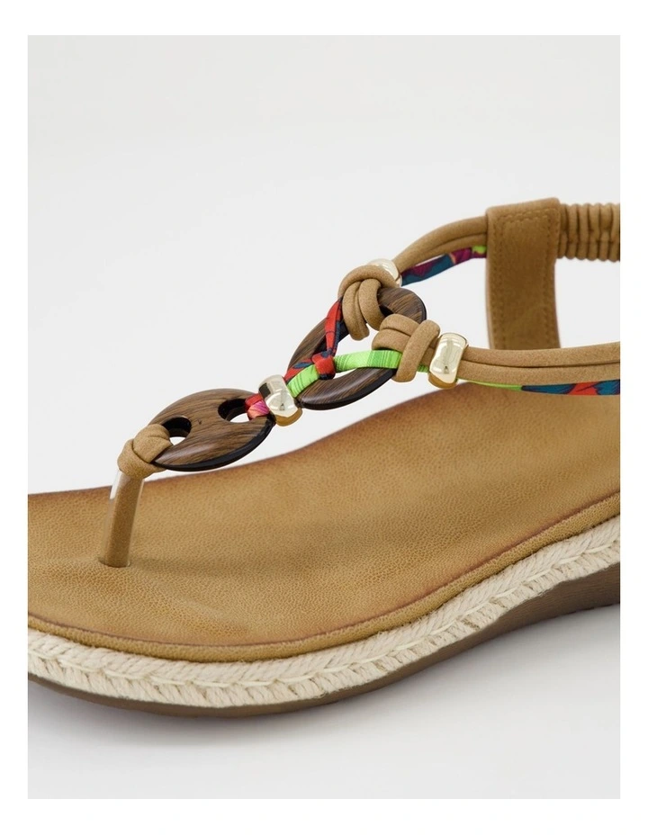Liggy Light Tan Nubuck Pu Thongs image 5