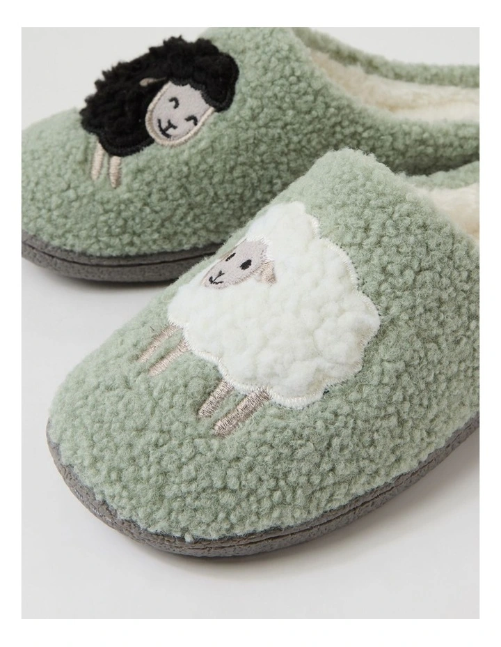 Lamby Soft Green Multi Flat Shoes image 5