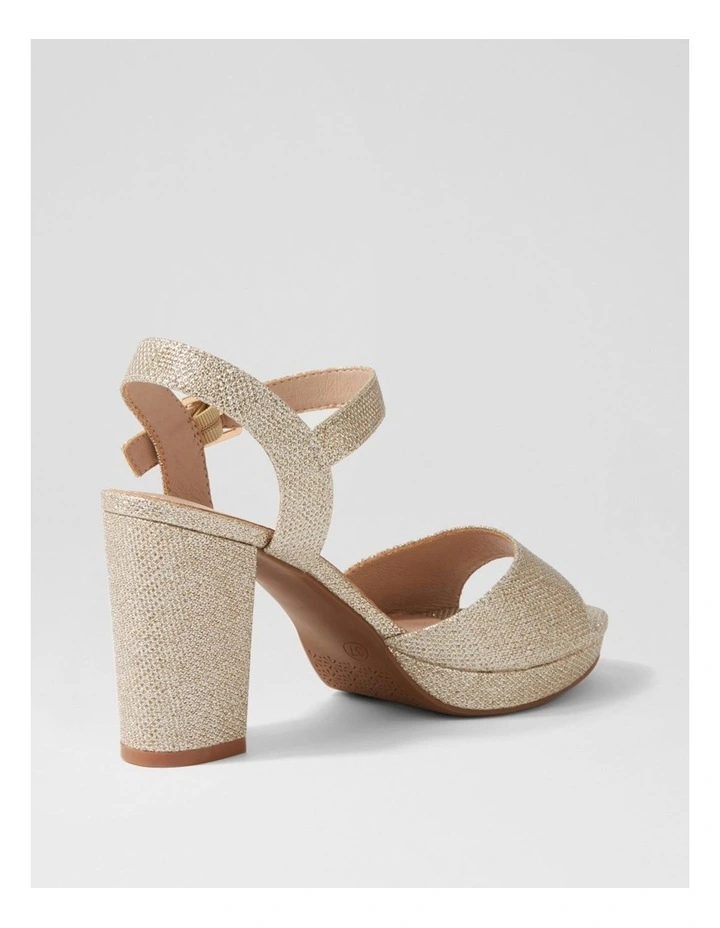 Bountys Pale Gold Glitter Sandals image 3