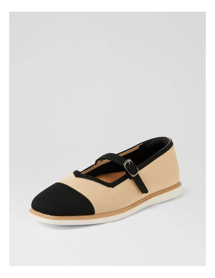 Futile Black Natural Knit Mary Janes image 2