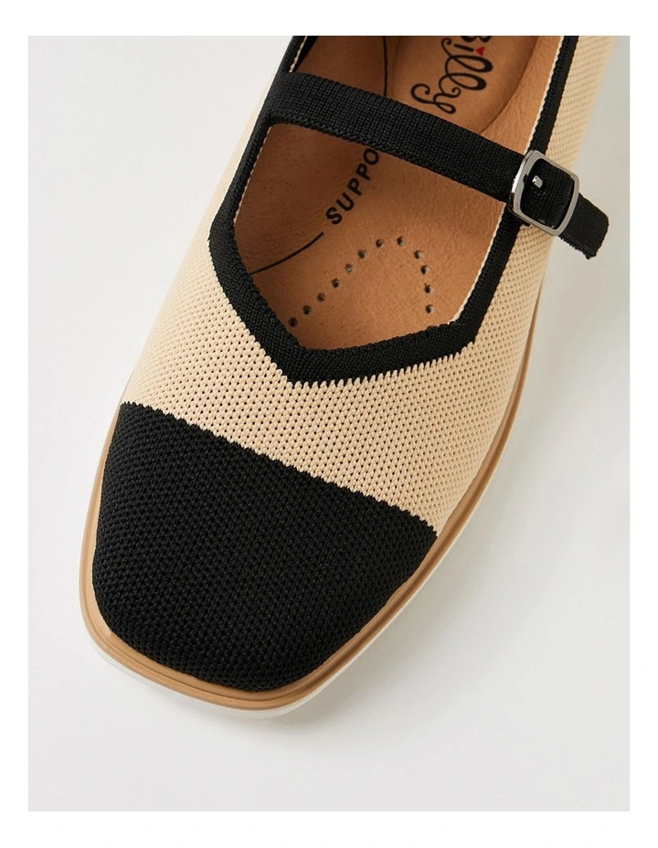Futile Black Natural Knit Mary Janes image 4