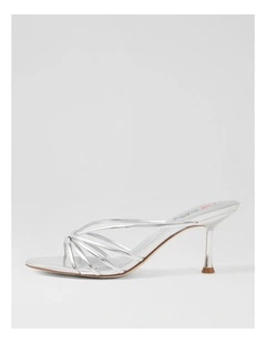 Raelynna Silver Strappy Heels
