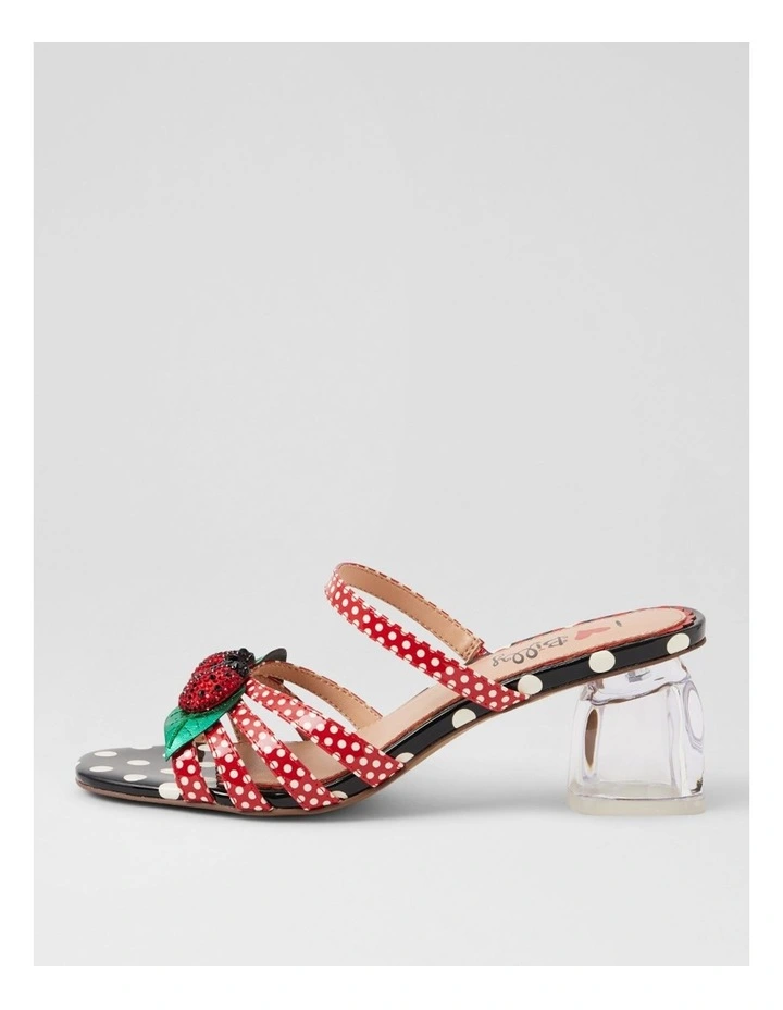 Yayyay Red White Spot Patent Pu Mules image 1