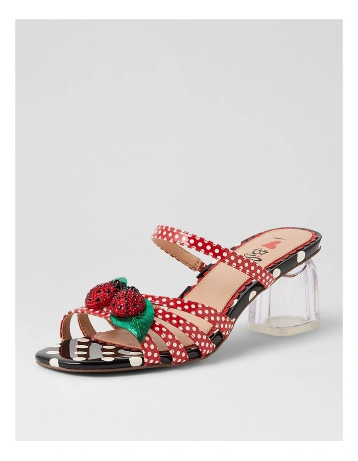 Yayyay Red White Spot Patent Pu Mules image 2