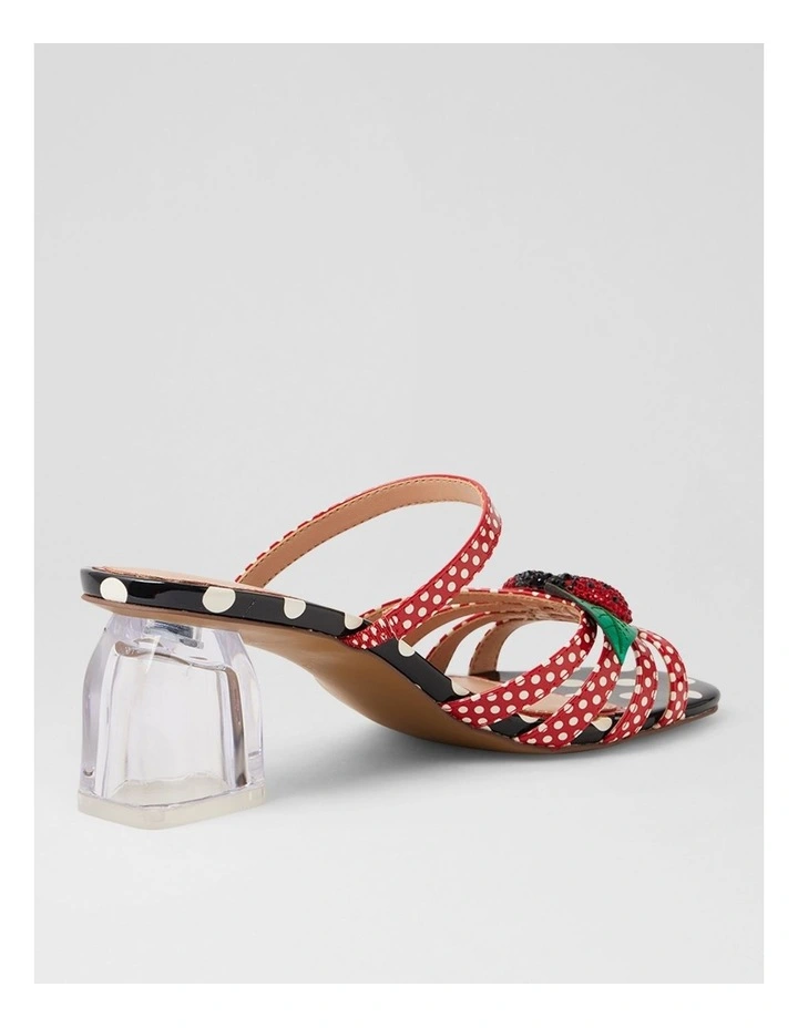 Yayyay Red White Spot Patent Pu Mules image 3