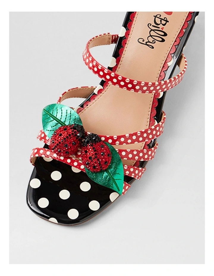 Yayyay Red White Spot Patent Pu Mules image 4