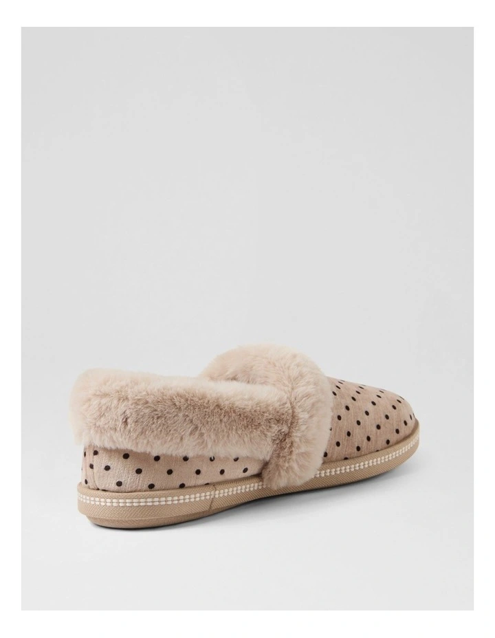 Slipon Beige Spot Velvet Slippers image 3