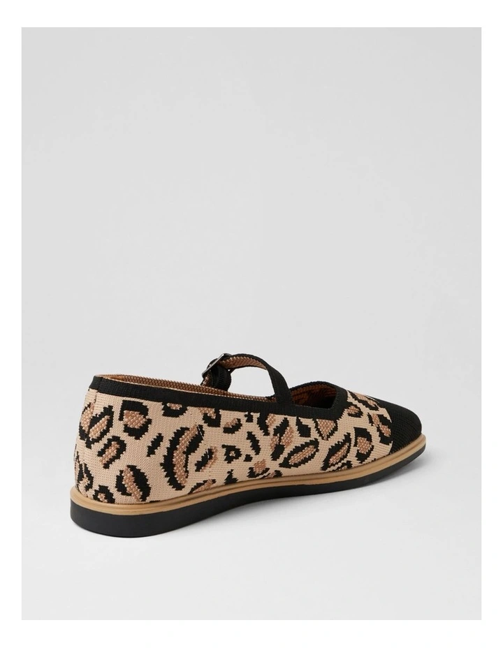 Futile Black Leopard Knit Mary Janes image 3