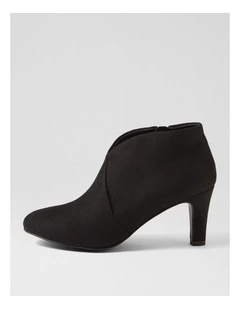 Ishee W Black Microsuede Ankle Boots