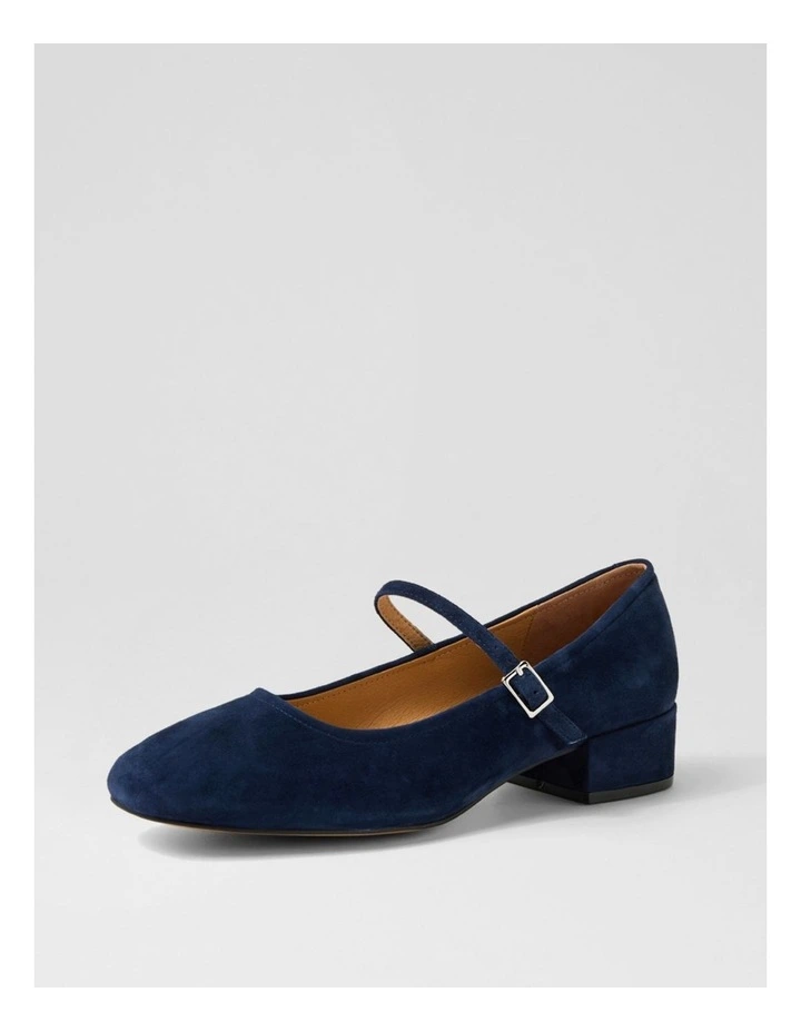 Islah Navy Suede Mary Jane Heels image 2
