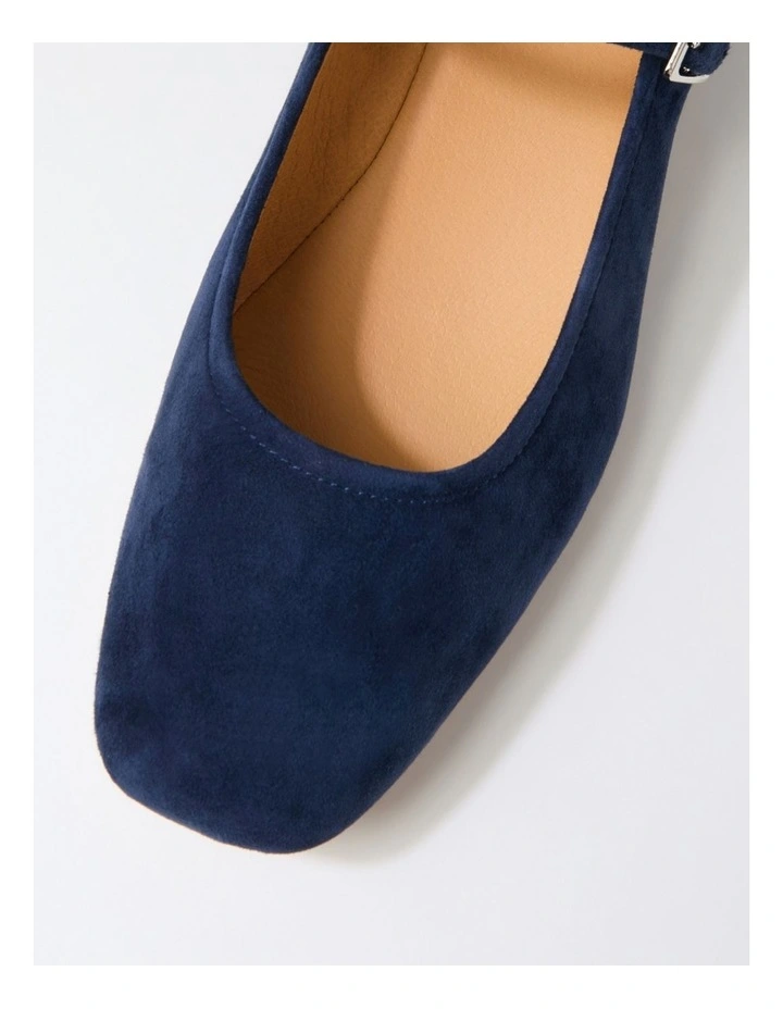 Islah Navy Suede Mary Jane Heels image 4