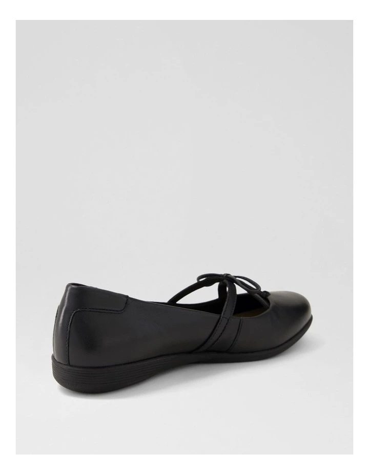 Harmoniey Black Leather Ballet Flats image 3