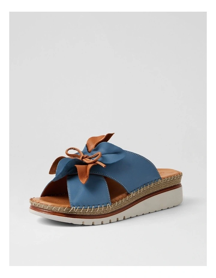 Intreege Denim Tan Leather Sandals image 2