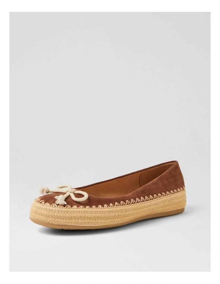 Marrina Light Taupe Microsuede Flat Shoes image 2