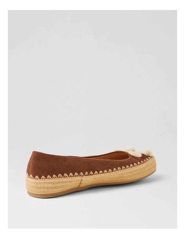Marrina Light Taupe Microsuede Flat Shoes image 3