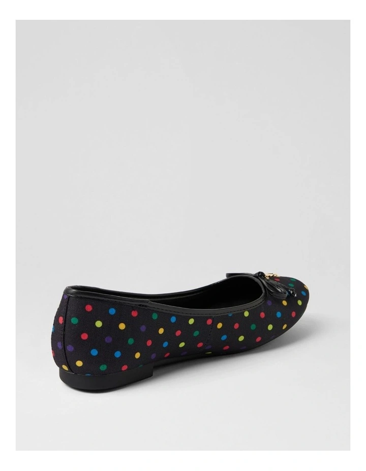 Dreamie Black Spot Fabric Flat Shoes image 3