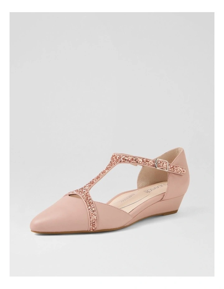 Ember Blush Leather Glitter Heels image 2