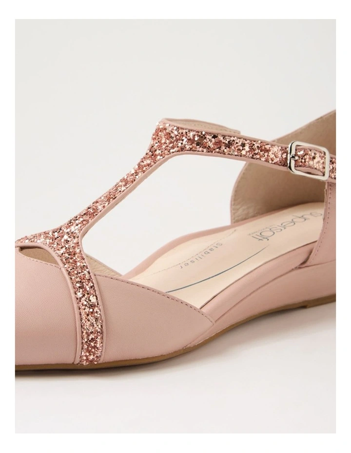 Ember Blush Leather Glitter Heels image 5
