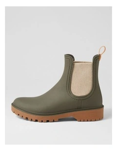 Laurina2 Olive Gumboot Ankle Boots