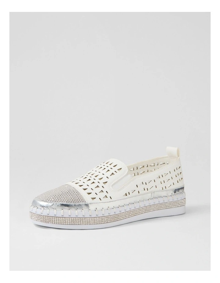 Tawqueet White Multi Flat Shoes image 2