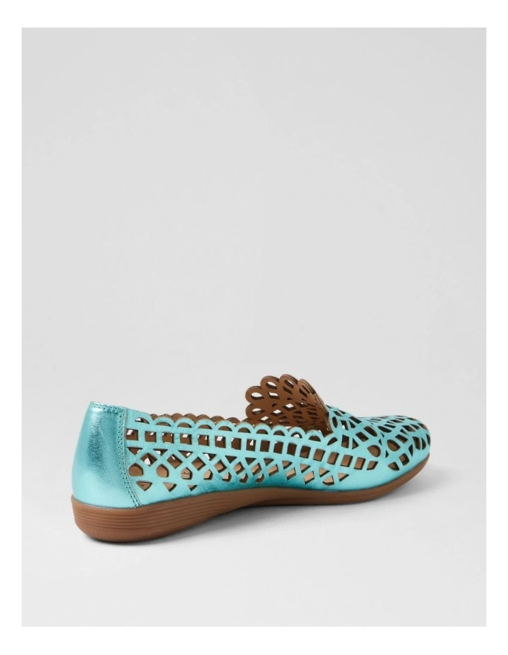 Hadelys Aqua Metallic Leather Loafers image 3