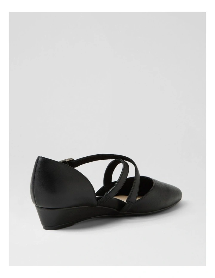 Elizia Black Leather Heels image 3
