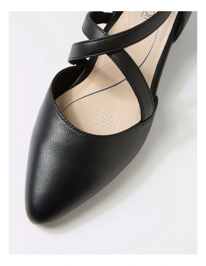 Elizia Black Leather Heels image 4