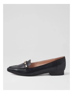 Dysin Black Leather Loafers
