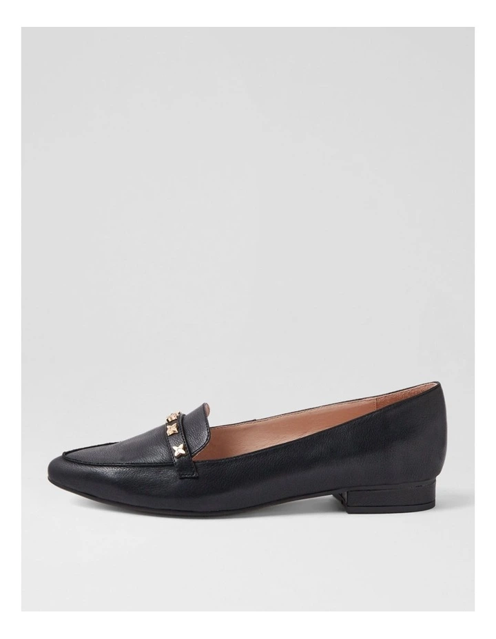 Dysin Black Leather Loafers image 1