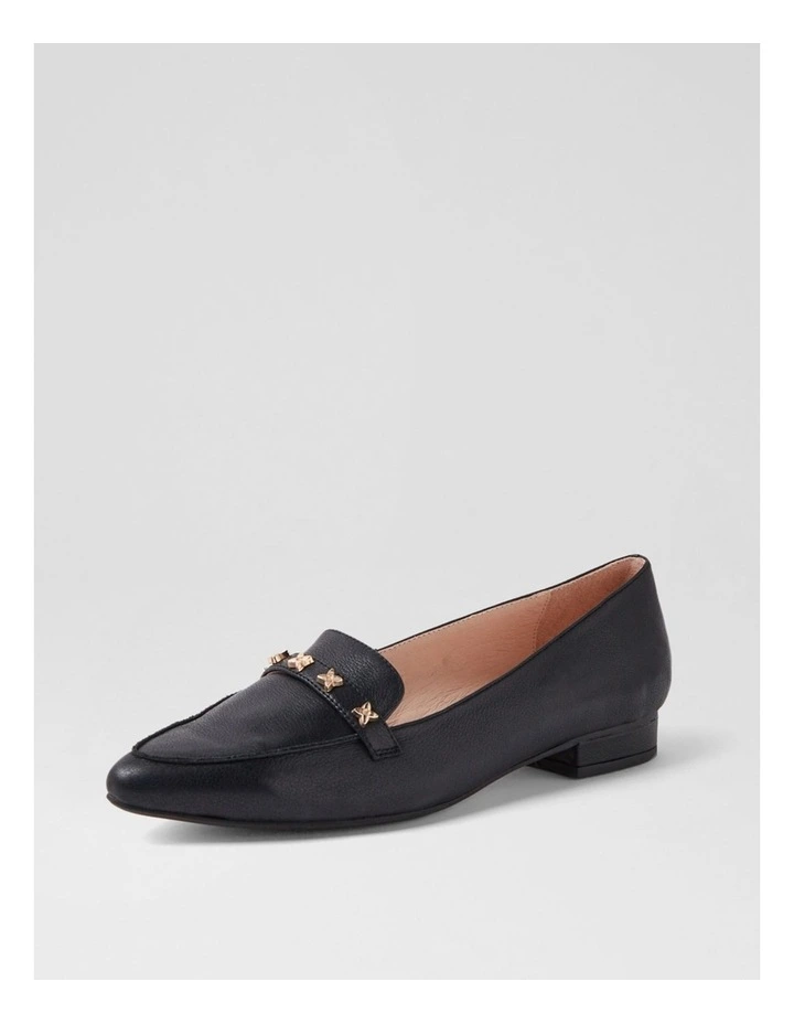 Dysin Black Leather Loafers image 2