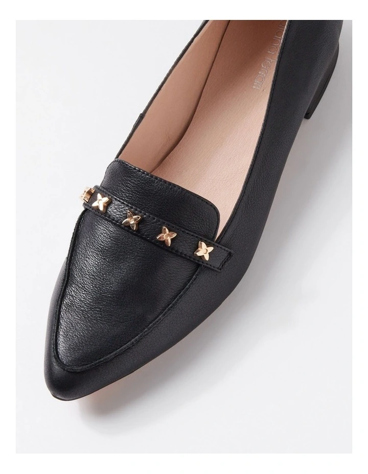 Dysin Black Leather Loafers image 4