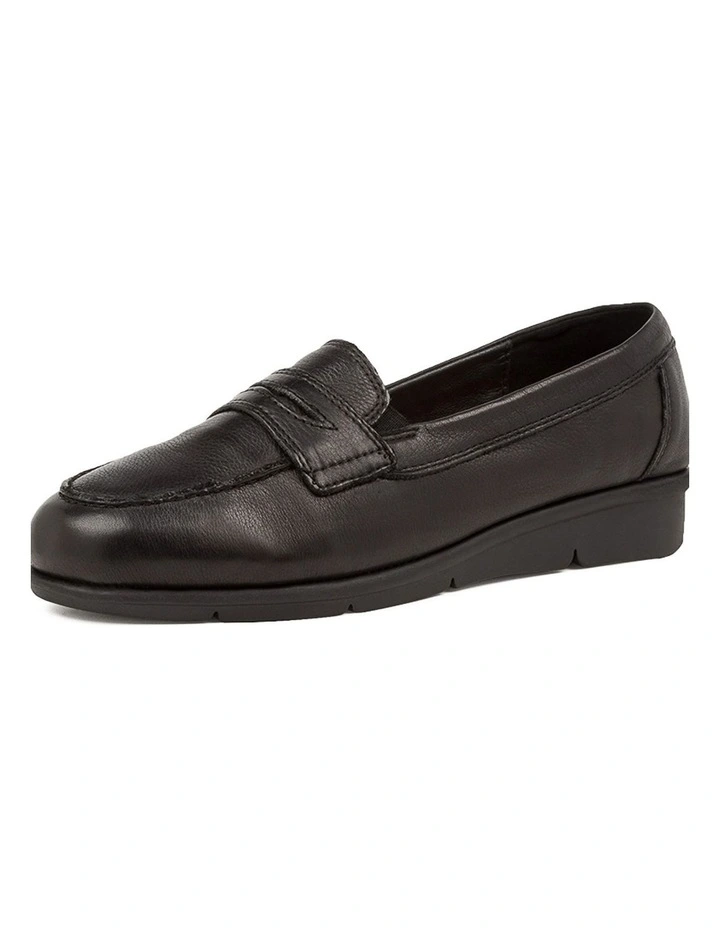 Punis Black Leather Loafers image 2
