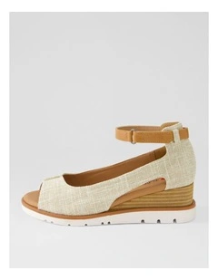 Reney Beige Linen Sandals