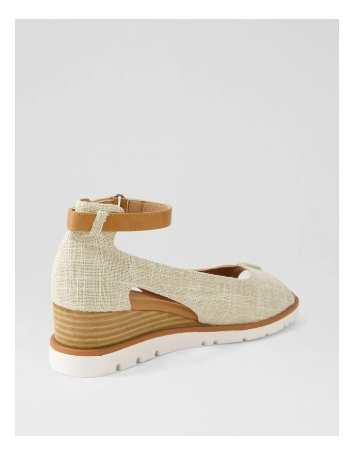 Reney Beige Linen Sandals image 3