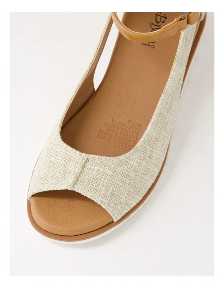 Reney Beige Linen Sandals image 4