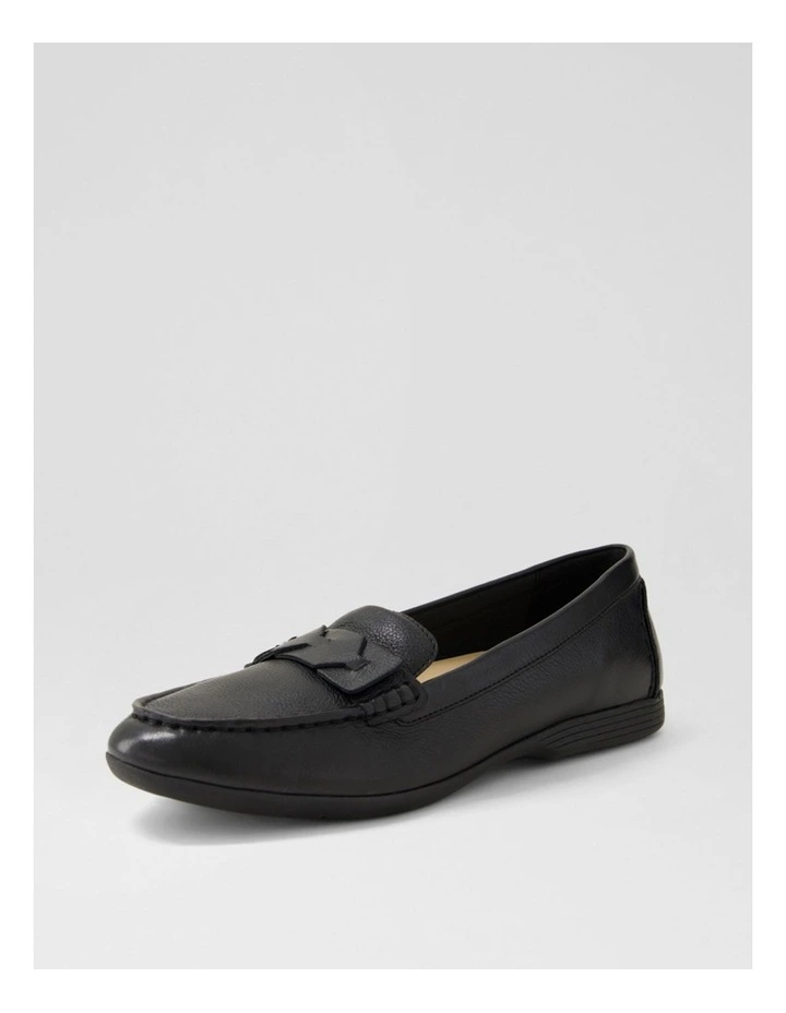 Billaie Black Leather Loafers image 2