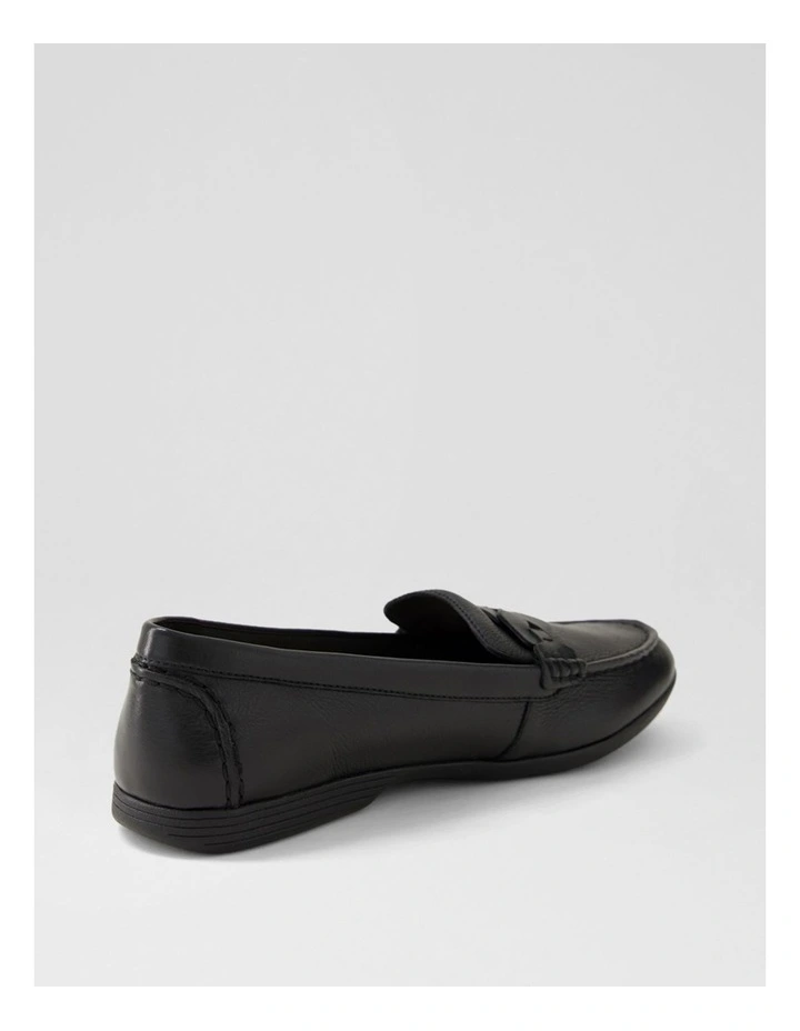 Billaie Black Leather Loafers image 3