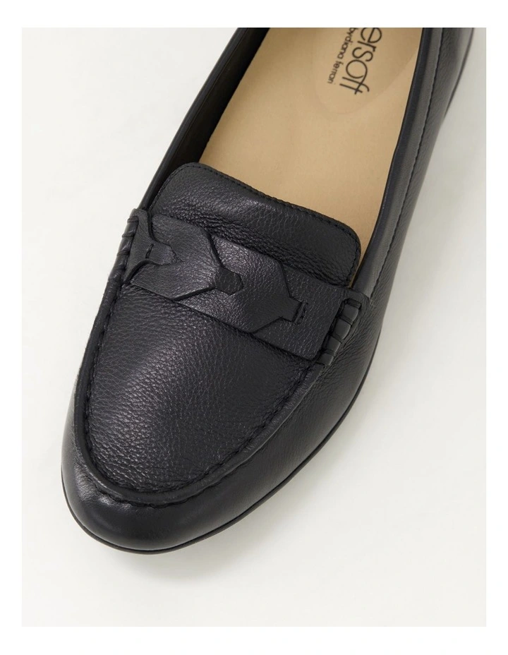 Billaie Black Leather Loafers image 4