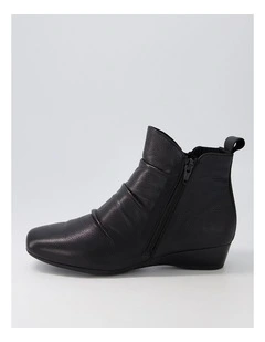 Romans Black Leather Ankle Boots